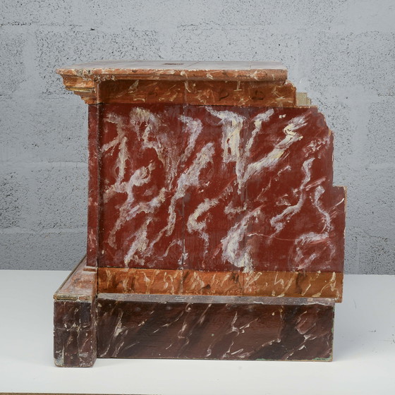Sgabello laccato del XVIII secolo con base rossa e verde – Sgabelli, Legno, Klassiek (photo 4 of 15)