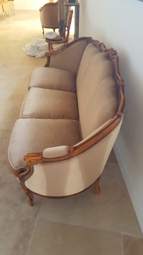 3-seater classic sofa – 3-5 seaters, Textile, Velvet (photo 2 of 6)