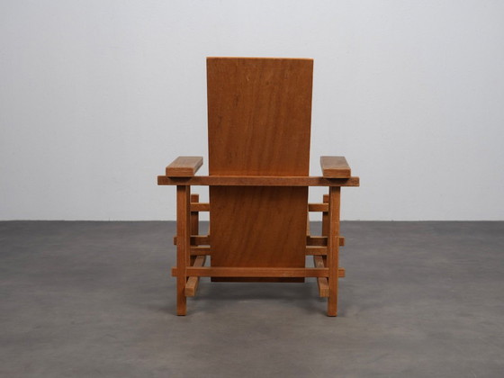 Sillón modernista al estilo de Gerrit Rietveld, Países Bajos, década de 1980. – Sillones, Wood (photo 4 of 10)