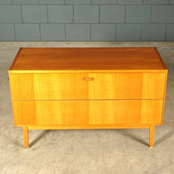 Image 1 of Vintage drop-door cabinet/sideboard – walnut – 1960s