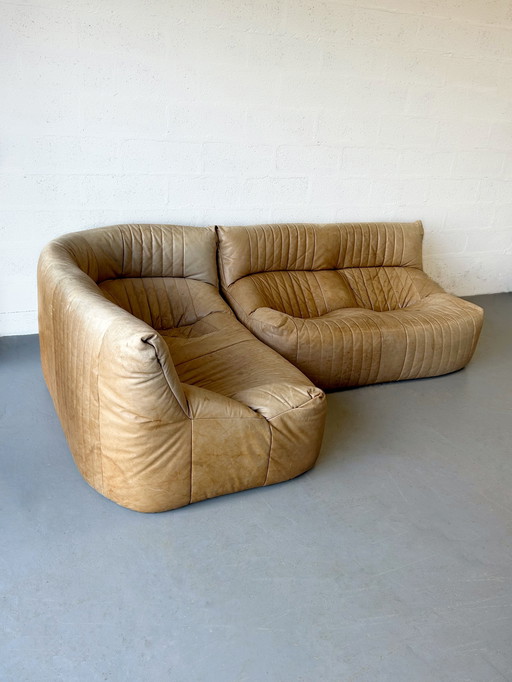 Ensemble canapé d’angle Aralia ligne roset en cuir