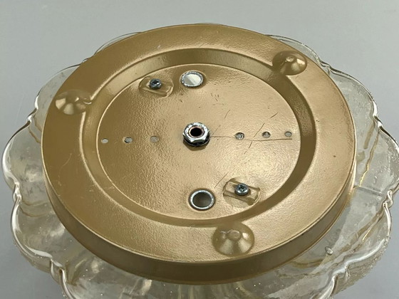 Image 1 of 60er 70er Jahre Lampe Leuchte Plafoniere Flush Mount Ice Glas Space Age Design