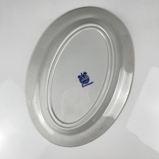 Image 1 of Oval platter "Grand bouquet", Boch brothers, La Louvière, Belgium, 1920