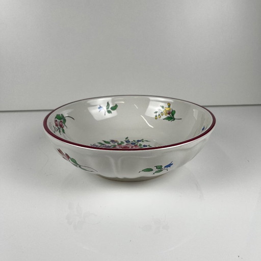 PM Salad Bowl, Réverbère Model By KG Lunéville, Rose Pattern – servies, Ceramic