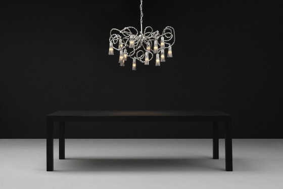 Image 1 of Lampadario Sultan o Swing di Brand and Van Egmond in nichel.
