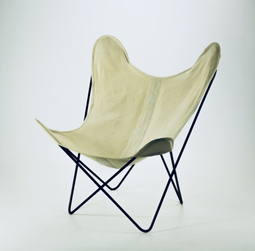 Original “Butterfly” Chair from the 1950s – Knoll, stoelen fauteuils, Metal, Canvas (photo 2 of 5)