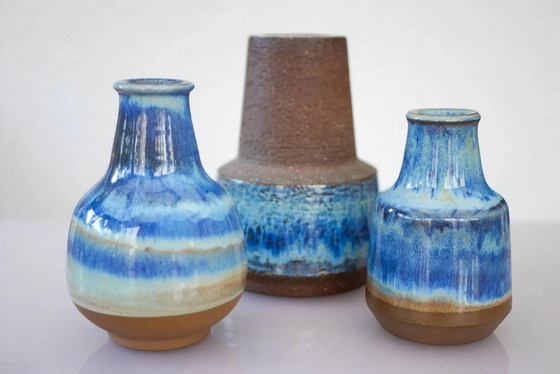 Image 1 of Mid-century modern art pottery vases by Michael Andersen, 1960s, set of 4