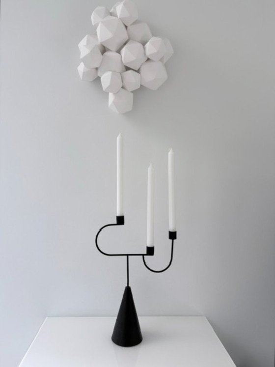 Ferm Living design candle holder black metal 3-armed (photo 6 of 10)