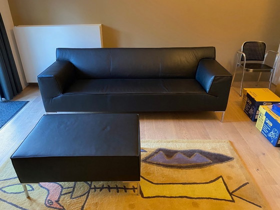 Design On Stock Bloq 3-Sitzer mit Hocker – Sofas, Leather, Metal (photo 4 of 7)