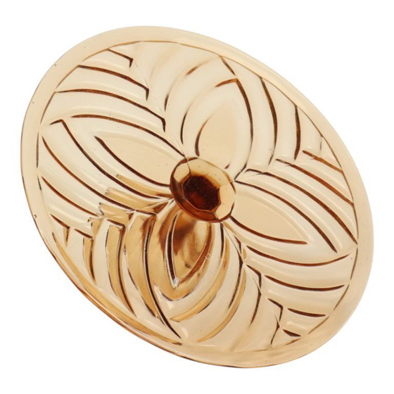 Image 1 of Amber Art Deco Cake Plate Pastry Dish