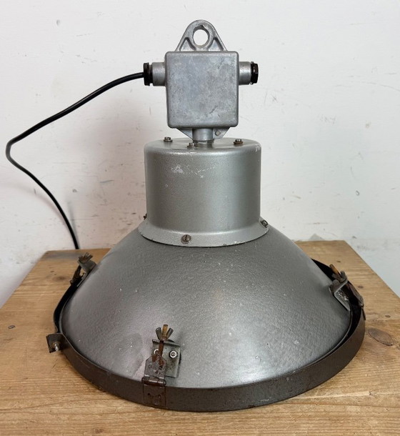 Image 1 of Industrial Grey Hammer Paint Pendant Lamp from Elektrosvit, 1960s