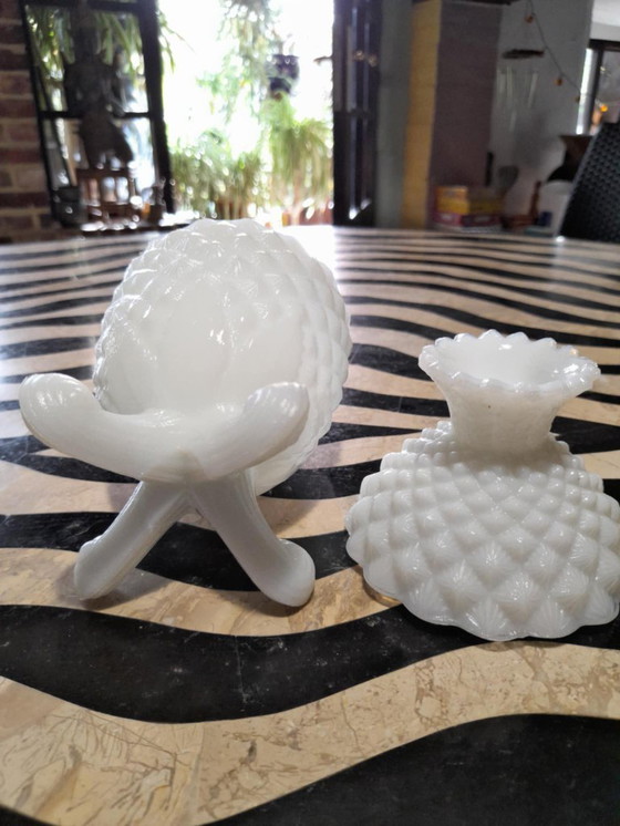 Image 1 of Portieux Vallerysthal Pineapple in "Milk Glass"