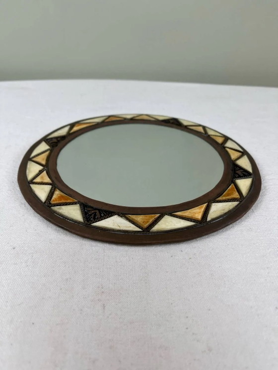 Vintage etnische spiegel – Copper (photo 5 of 6)