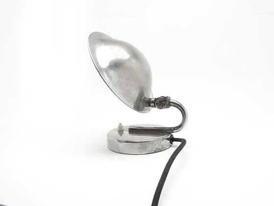 Chrome-Plated Metal Table Lamp by J. Hurka for Napako, Czechoslovakia, 1950s (photo 11 of 13)