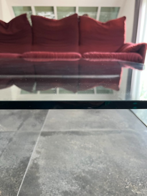 Glazen salontafel waterfall 120 x 120