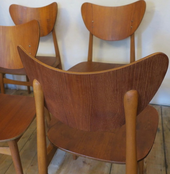 Image 1 of Set van 4 teakhouten vlinderstoelen, G-Plan, toegeschreven aan de jaren 1960.