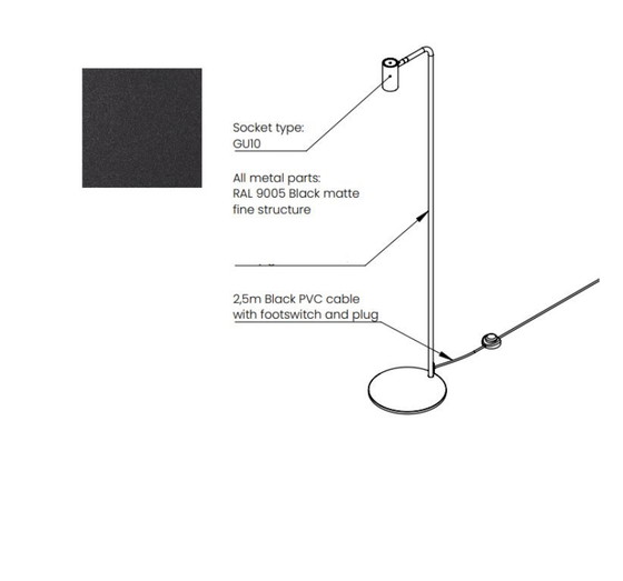 Image 1 of Lampada da terra Frandsen FP Spot Nera