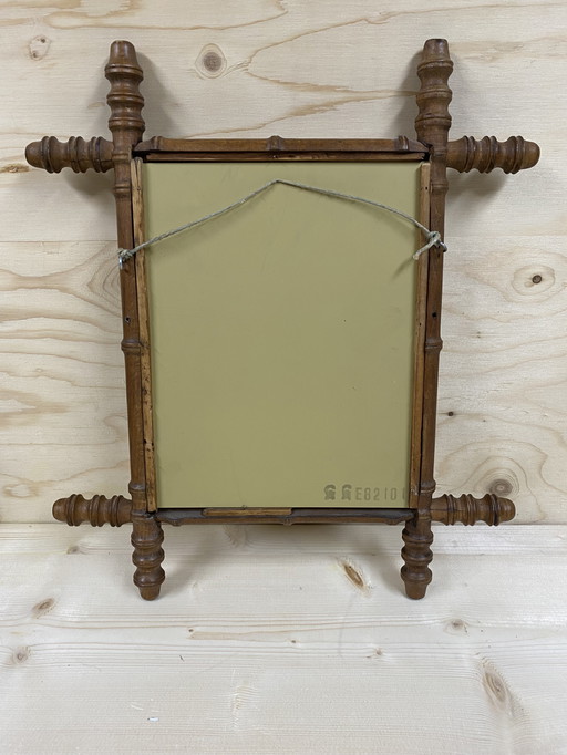 Vintage French Bamboo Faux Mirror