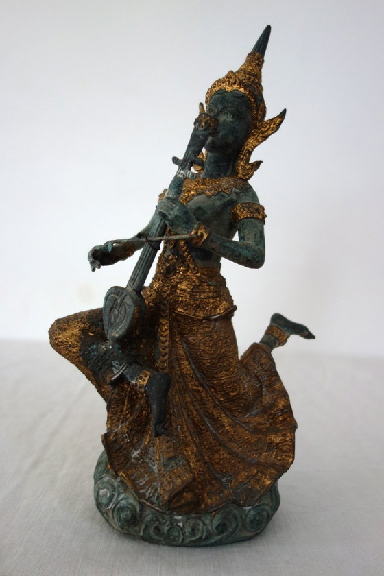 Statua in bronzo musicista divinità thailandese – Sculture (photo 3 of 13)