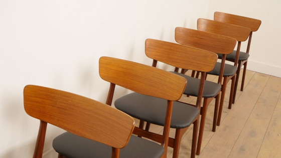 6 X Esszimmerstühle | Schiønning & Elgaard | Teak | Neu gepolstert – schionning & elgaard, Wood (photo 13 of 14)