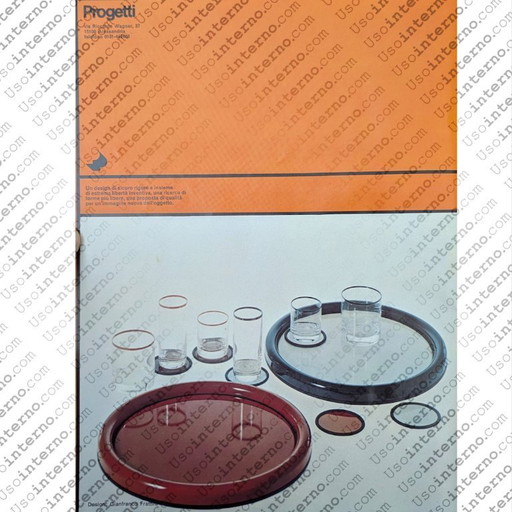 Set of 4 glasses by Gianfranco Frattini for Progetti, 1970s