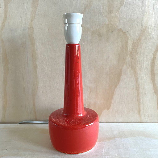 Vintage Table Lamp - Danish Vintage Lamp Gift - Red Home Decor Ceramic Vintage Lamp - Gift For Mother