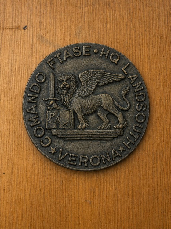 Image 1 of 1960s Military Medal and Crest of the FTASE Command