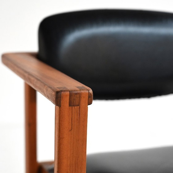 Image 1 of Teak and leather chair, Denmark 1960s