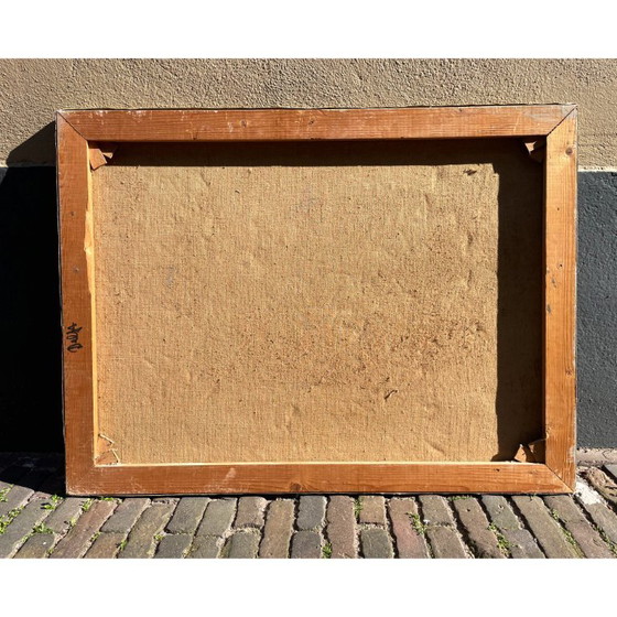 Image 1 of 1961 Dipinto in stile Van Gogh della Oude Kerk vista dal canale Oude Delft