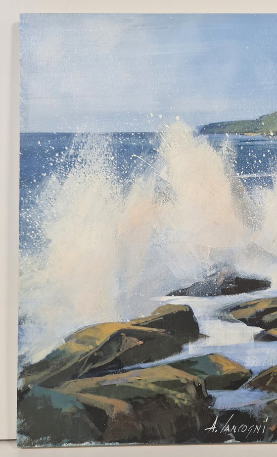 Image 1 of Agostino CANCOGNI - Scogliera - Artist's painting