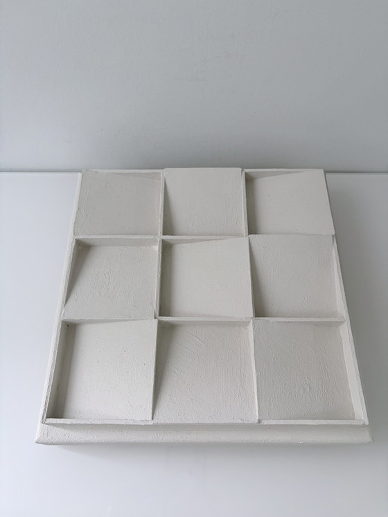Handgemachtes Abstraktes Wandrelief – ZERO Stil – Gebrochenes Weiß – Gemälde & Zeichnungen, Wood, Canvas (photo 15 of 15)