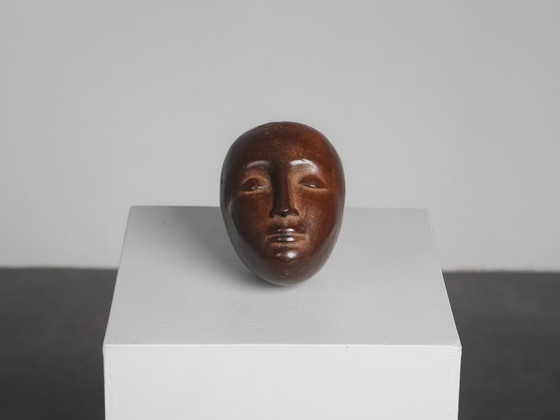 Modernistische Bronze Schlafender Kopf Bildhauerei, 1960er Jahre – Vintage (photo 2 of 8)