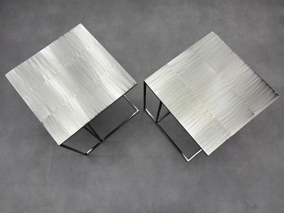 2x Tavolini Minotti Leger originali Rodolfo Dordoni anni '90 – Iron (photo 2 of 12)