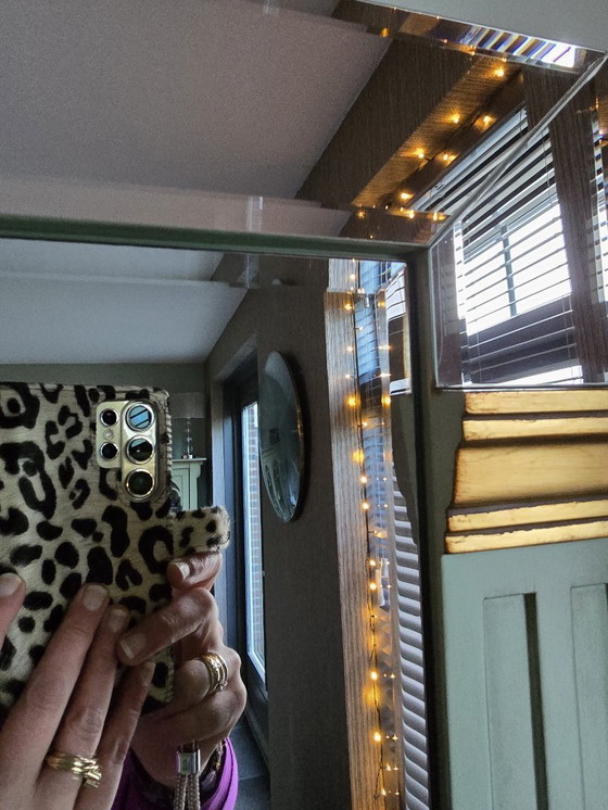 Image 1 of vintage DeKnudt mirror in Hollywood Regency style