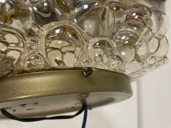 Image 1 of  Vintage Helena Tynell grote plafonnière van Glashutte Limburg  