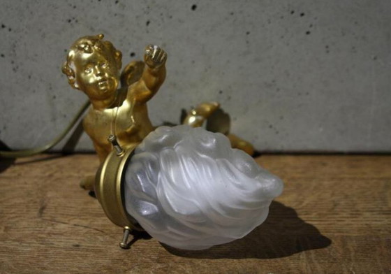 Image 1 of Pendant lamp – Art D France – With putti or cherub