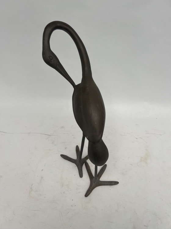 Image 1 of Reiherstatue aus Gusseisen