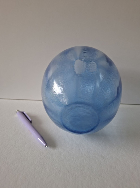 Vaas leerdam vintage, Vazen, Glas, Blauw (foto 6 van 7)