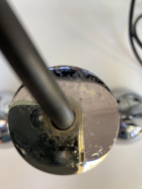 Image 1 of 5-lichts vintage jaren 70 chromen cascade hanglamp