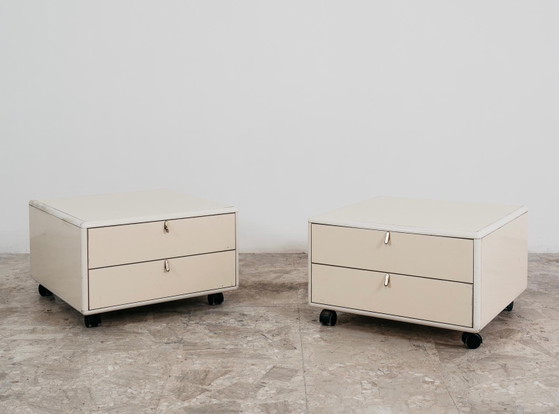 Image 1 of George Coslin Coppia Di Comodini Longato Hennè 1970 Modernariato Design