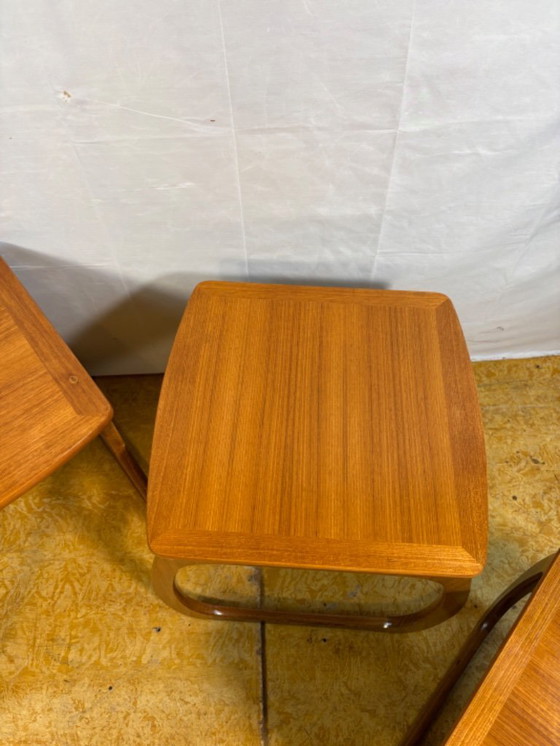 Image 1 of Mid century retro vintage teak Nest of Tables by Nathan 1960 British Quality Made Scandinavian Design  Fantastic set of mid-cent