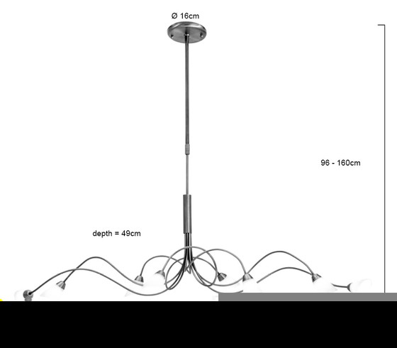 Image 1 of Steinhauer Elegance - Pendelleuchte - 8 Leuchtmittel - Halogen - Edelstahl