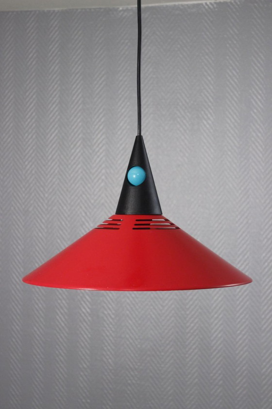 Image 1 of Brilliant Leuchten - Hängeleuchte Kronleuchter Metall lackiert Memphis Stil Postmoderne 1980