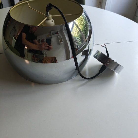 Image 1 of Vintage Space Age Chrome Pendant Lamp