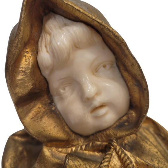 Image 1 of Busto en Crisoelefantina y Mármol, Siguiendo G. de Thouin, Circa 1900 - Francia