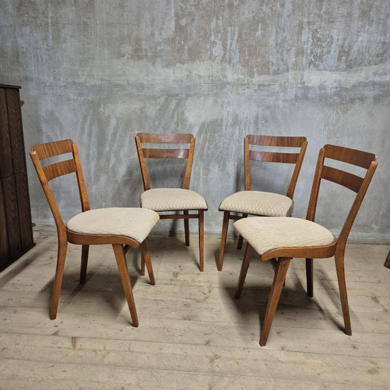Image 1 of Set aus 4 Esszimmerstühlen im Mid-Century-Stil, Tschechoslowakei, 1960er Jahre