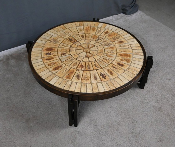 Image 1 of Coffee table signed R. Capron, Les Herbiers Collection, Vallauris – 1960