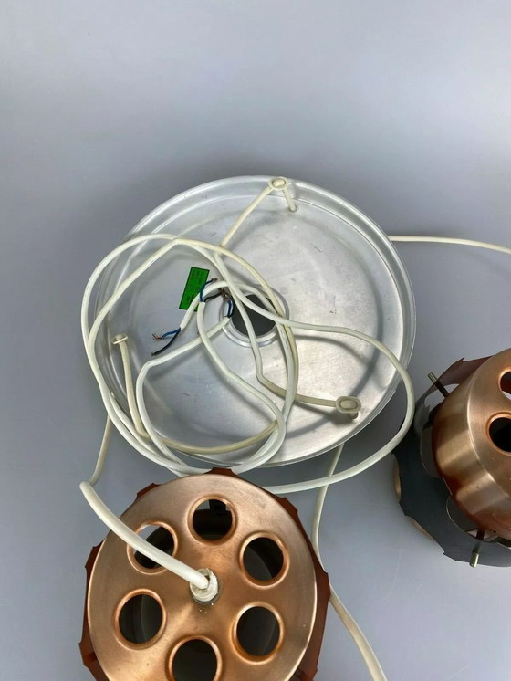 Image 1 of Lampada da soffitto anni '60 e '70, lampada a cascata, design spaziale in metallo