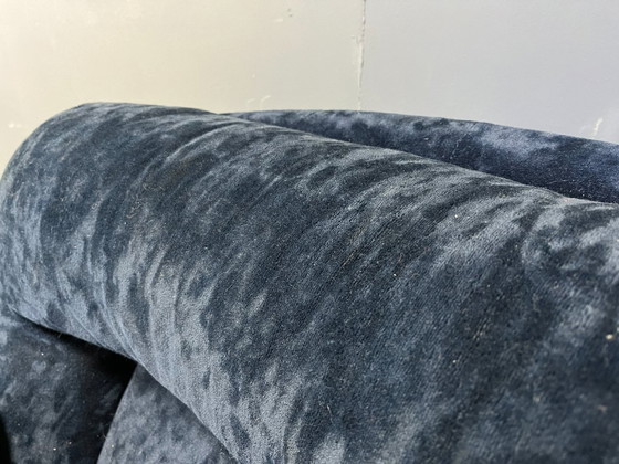 Image 1 of Poltrona in velluto blu 'Karate' di Michel Cadestin, Francia anni '70