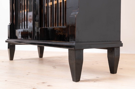 Image 1 of Vetrina nera Biedermeier, Austria, metà del XIX secolo